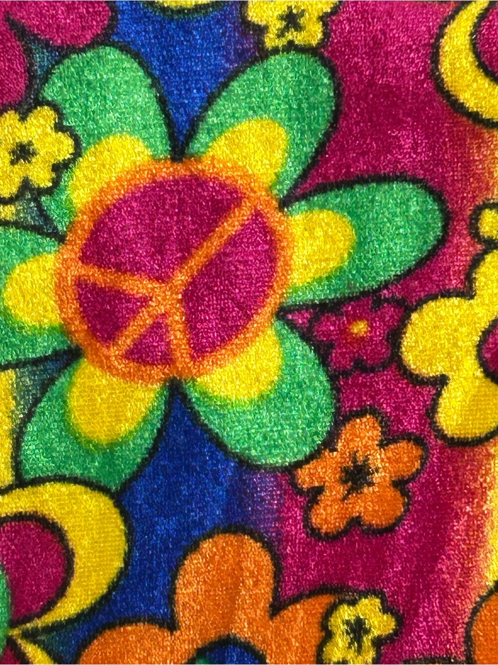 Flower Power Retro Floral Mini Dress Yellow Orange Pink Hippie Costume Sz 12-14 - Picture 6 of 10